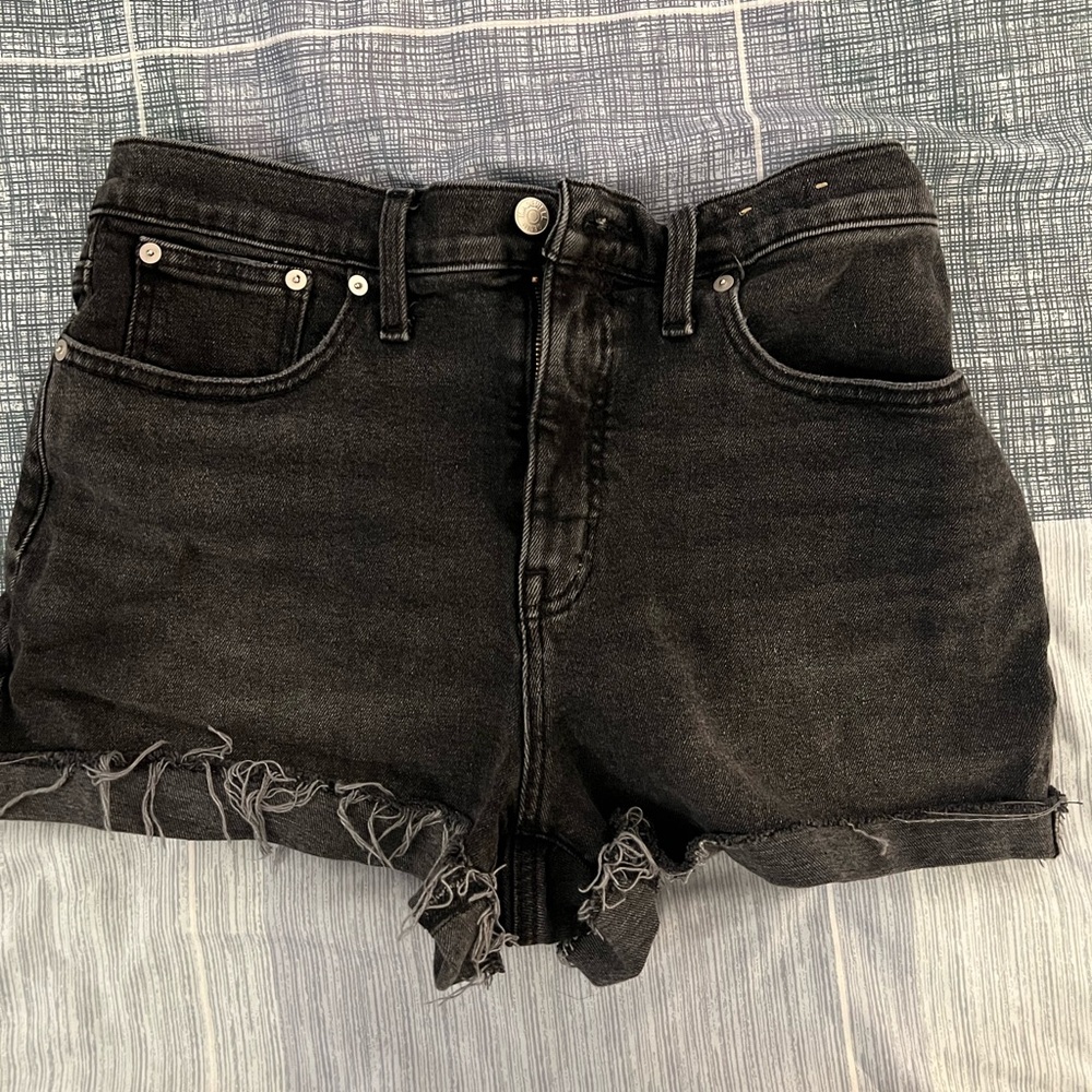 Black denim shorts, madewell, 29, excellent condition